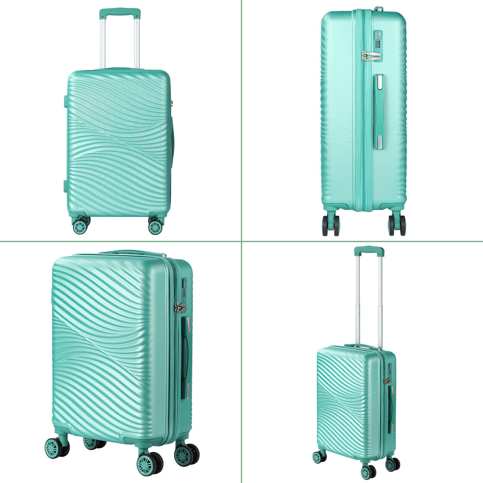 28 inch carry-on lightweight durable hard shell 4 wheel rotating cabin luggage