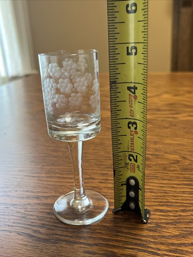 Tapón de jarra de cristal rumano vintage, 6 vasos, juego de aperitivo cordial ¡Bonito! - Imagen 8 de 10