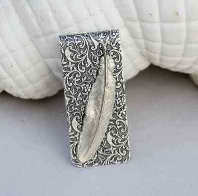 Fabulous feather Design Art Deco Style Wedding Gift Money Clip For Men's