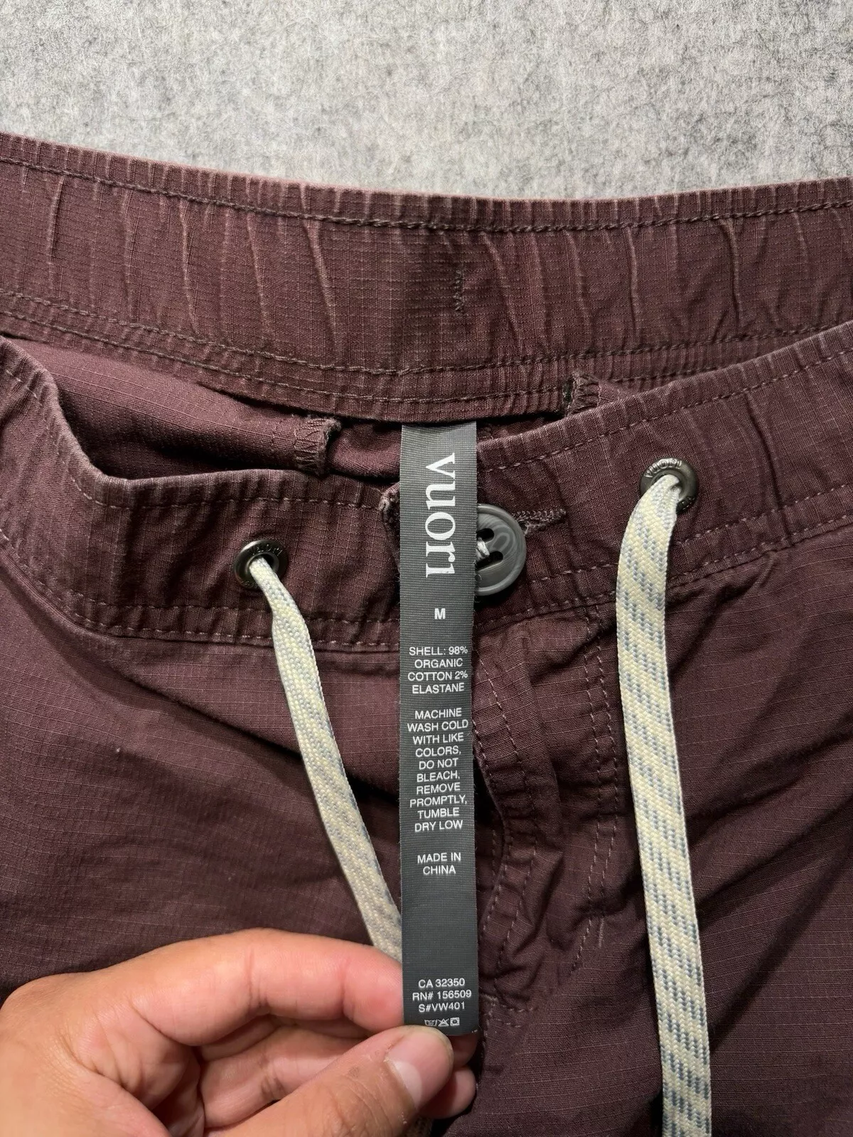 vuori climber ripstop drawstring hiking outdoors pants