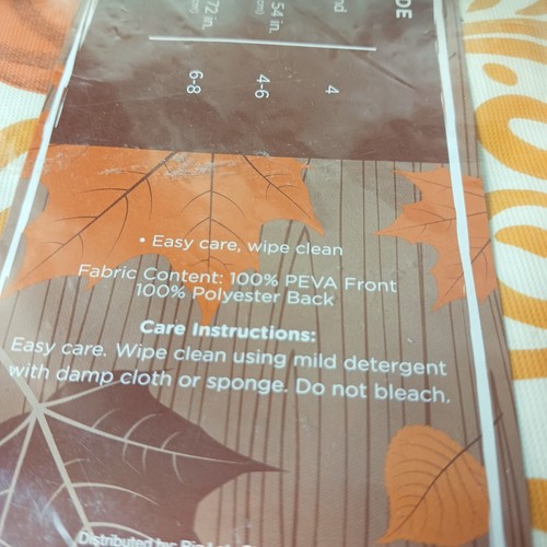 Ernte Kürbis Vinyl Tischdecke orange weiß grün Herbst 60 Zoll rund NEU - Bild 6 von 6