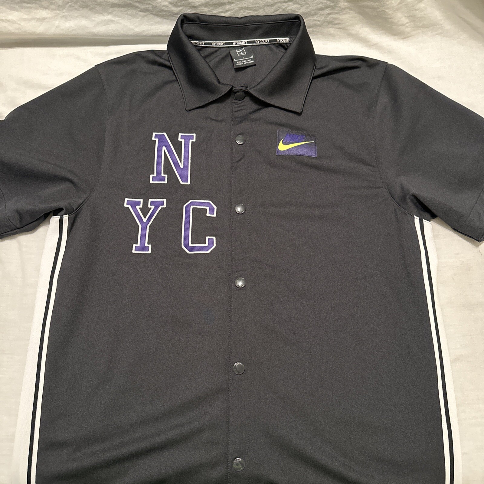 Nike+Tennis+US+Open+New+York+Court+Polo+Shirt+Top+Black+AT4303045+Men