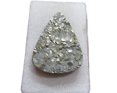 Pyrit auf Matrix Cabochon 34,6x24,9 mm 55 ct. Nr. U31485