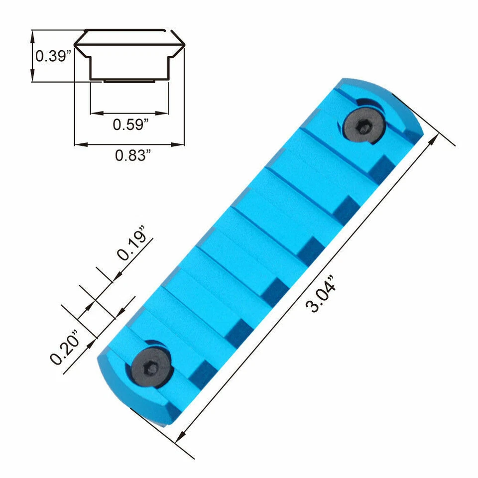 Key Mod Picatinny Rail Section System Aluminum Anodized 9 color Rifle Hunting - Image 4 of 4