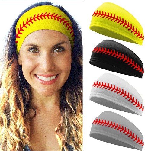 Men and Women Headbands Ball Pattern Headbands Sports Sweatbands Hair Band - Picture 9 of 21