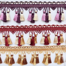 5.5M Fringe Tassel Lace Trim Decorative Edging Trimming Ribbon DIY Sewing Craft
