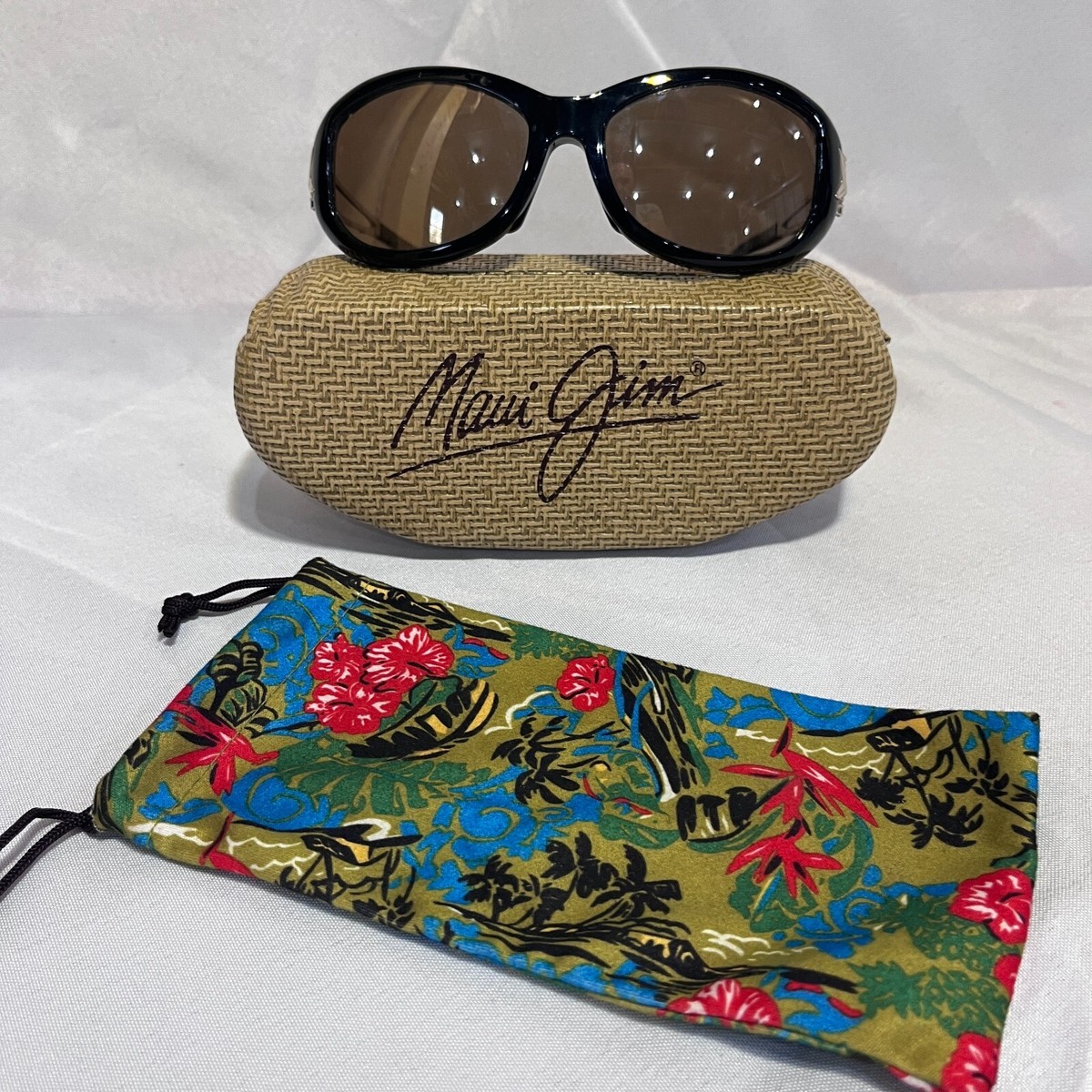 Maui Jim ALANA MJ 215 Women\'s Sunglasses Black/Gold 56-17 132 FRAMES ONLY MAUI JIM Alana MJ215-16 56[]17-132 JAPAN BLACK GOLD FOR  main image 2