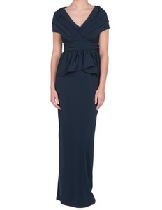 badgley mischka navy gown