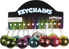 Windy City Novelties 12 Pack Mini Disco Ball Keychains for 70s Decorations... 