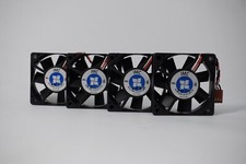4 Pack 12v DC Fan 60x60x15mm .17A with leads and 3 Pin connector