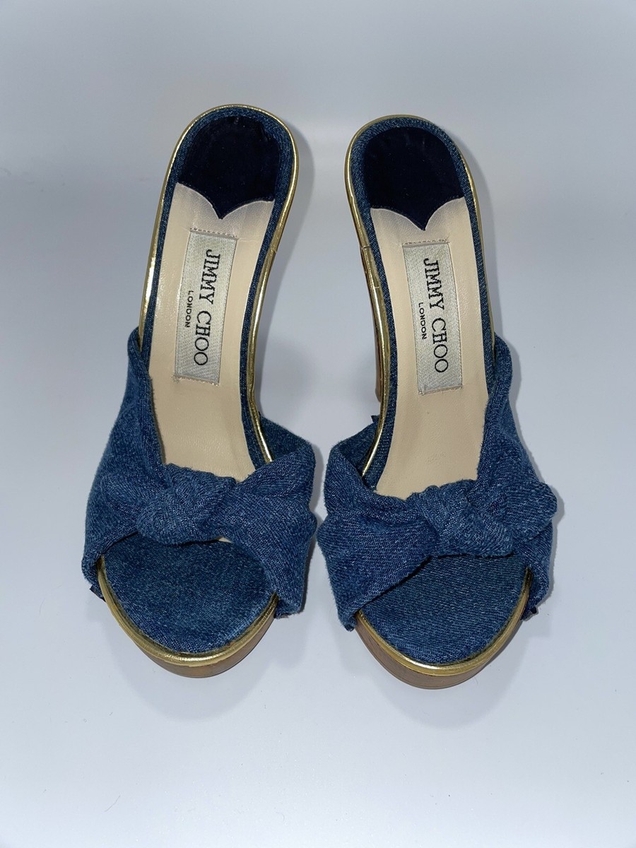 Jimmy Choo Denim Sandals 36 US6 | eBay