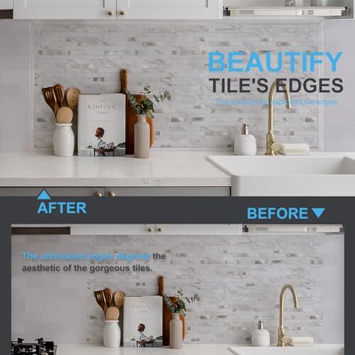 25 Ft Peel and Stick Trim, Flexible Vinyl Molding Trim Self 25 Feet