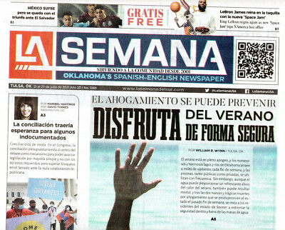 LA SEMANA Oklahoma's Spanish-English Newspaper July 2021 Drowning LeBron James