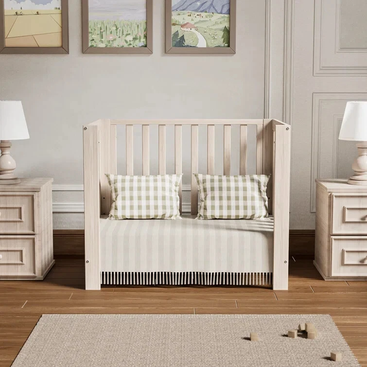 Детская кроватка трансформируемая EvoNest Mini 6-в-1 с колесами NZ Pinewood 4 регулируемые высоты - Изображение 2 из 4