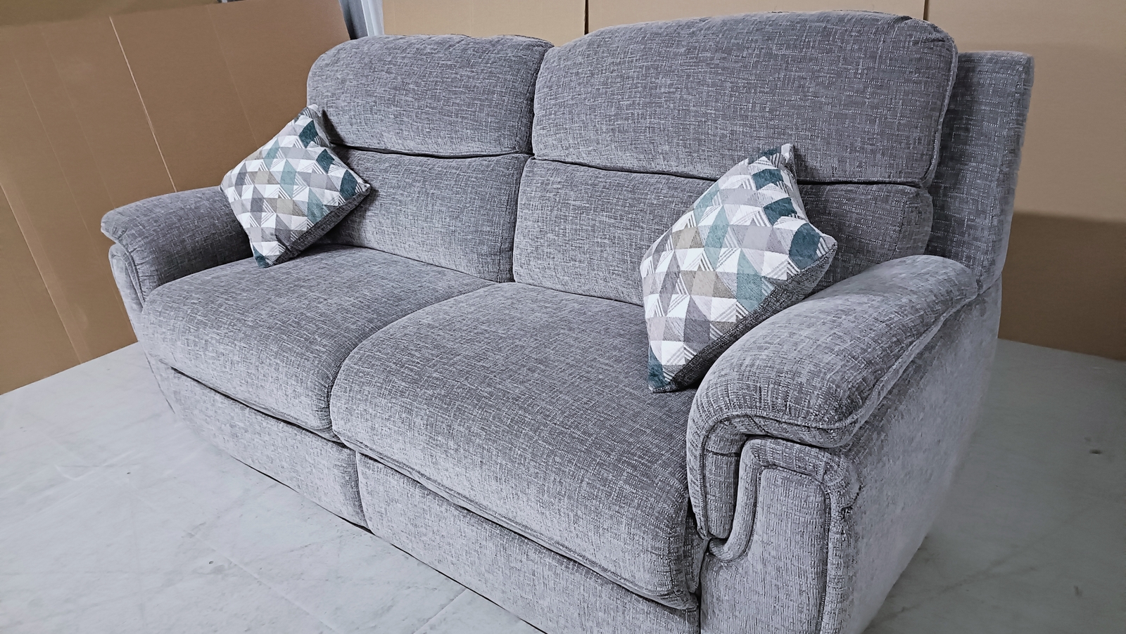 ScS Ashton Vitolini/Zinder Charcoal Fabric 3 Seater Sofa RRP £899 eBay