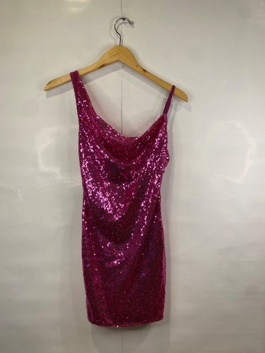 Helly Molly Citadel Skies Sequin Mini Dress Pink Prom Homecoming Formal Small - Picture 2 of 8