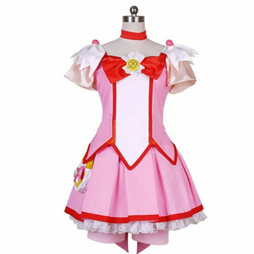 Smile PreCure! Glitter Force Hoshizora Miyuki Cure Happy Dress Cosplay Costume - Picture 3 of 17