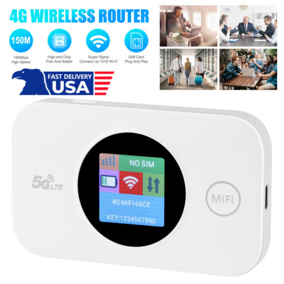 Portable 4G/5G LTE Wireless WiFi Router Mobile Broadband MIFI LED Modem Hotspot