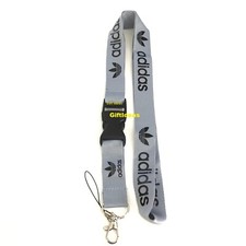 Adidas Lanyard Detachable Keychain iPod Camera Strap Badge ID AdiGray