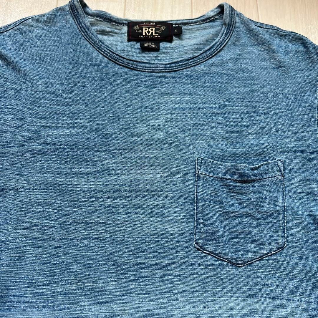 RRL RALPH LAUREN men's indigo crew neck T-shirt size M RRL RALPH LAUREN men's indigo crew neck T-shirt size M