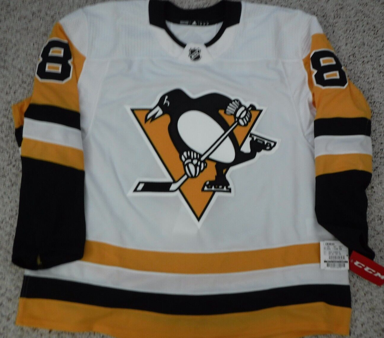 PITTSBURGH PENGUINS AUTOGRAPHED JERSEY BRIAN DUMOULIN ADIDAS MIC PRO
