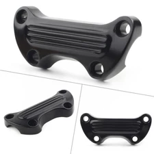 For Harley Sportster Softail Dyna Black 1" Handlebar Riser Top Clamp Cover