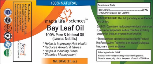 Bay Leaf Oil 100% Pure & Natural Oil Laurus Nobilis Pure & High Quality - Picture 2 of 3