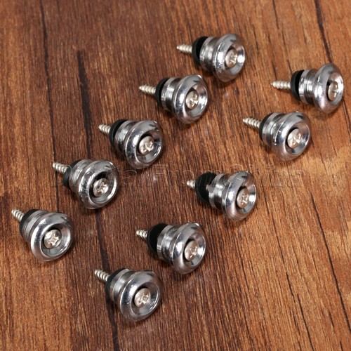 10Pcs Electric Guitar Ukulele Locking Strap Tail Nail Button Screw Flat Head - Picture 4 of 10