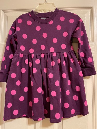 Purple Fleece Lined Sweatshirt Dress 