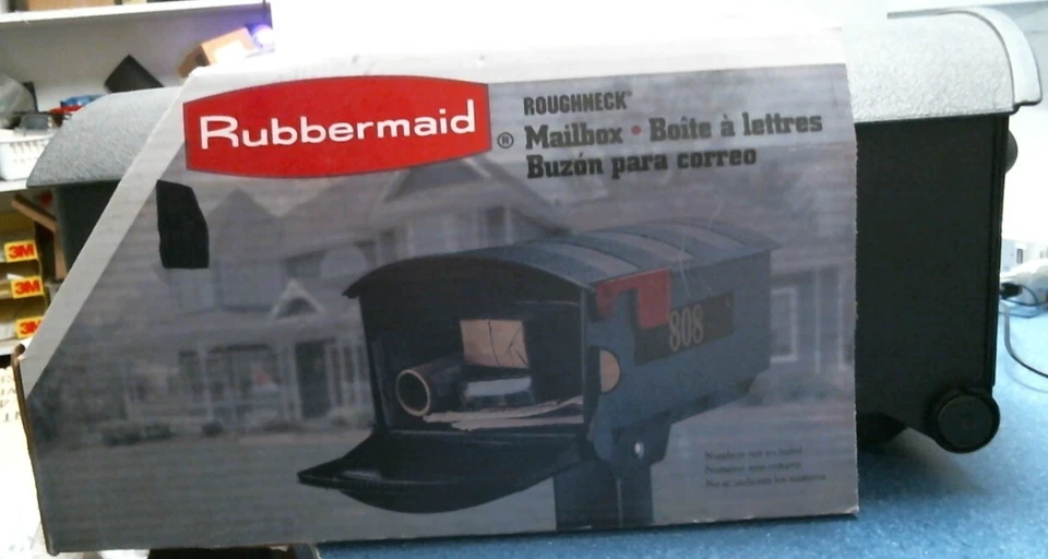 Rubbermaid Roughneck Mail Box, Black  (MB515B) FS - Image 3 of 4