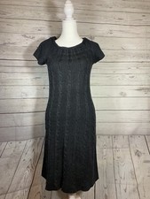 Women’s cable-knit dress size small short sleeves gray -Calvin Klein