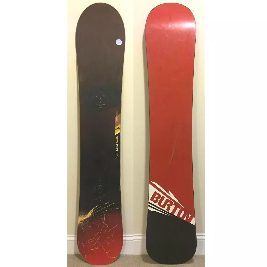 🚨FREE SHIPPING USA 48🚀 Burton CLASH 158cm Snowboard Broken Glass 