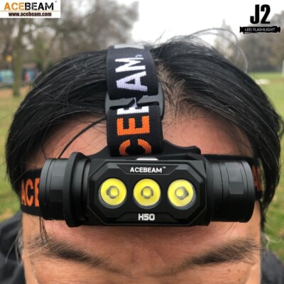Acebeam H50 Rechargeable Headlamp 1250 lumens 18650 Battery Included - OSRAM LED