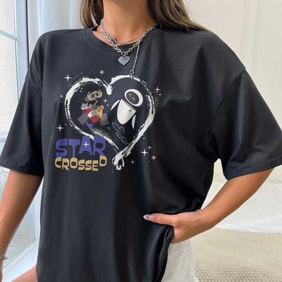 Wall-E And Eve Happy Valentine's Day Star Crossed Love Valentine Tshirt Women