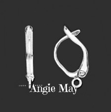 Lead-safe Silver or 14K Gold Plated Leverback Hinged Earwires 50, 100, 200 pcs