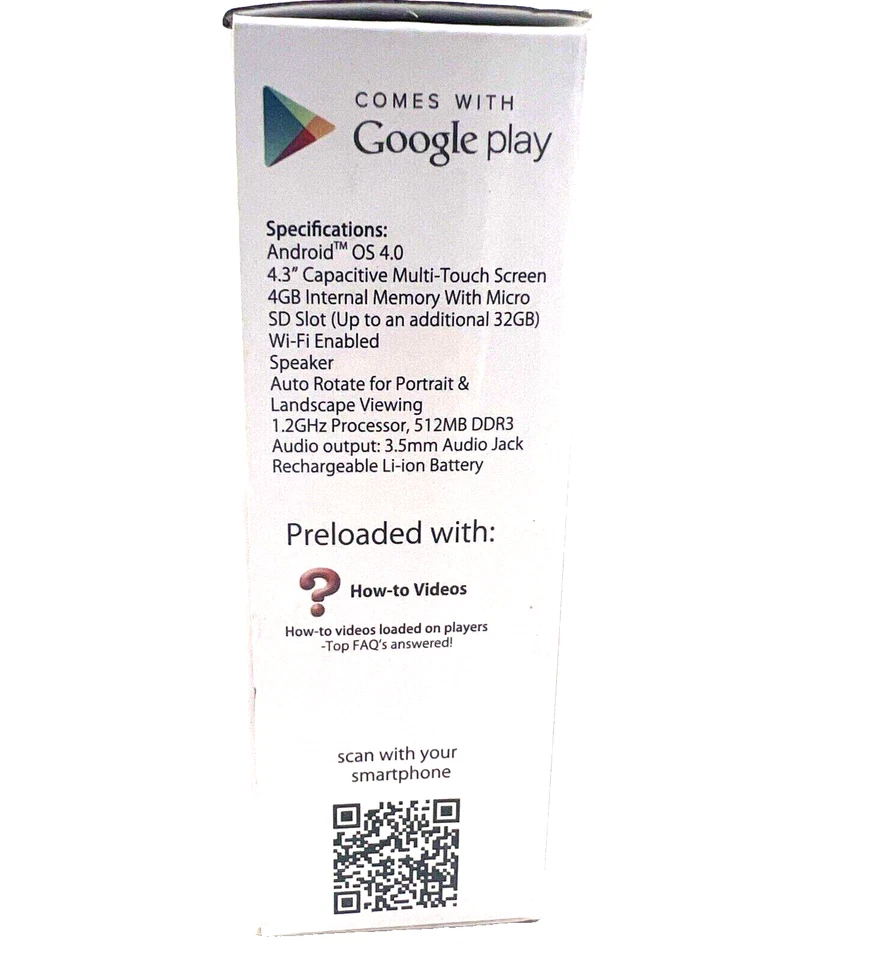 MEDIA PLAYER Trio Stealth Lite 4GB 4.3” Android 4.0C OS Wi-Fi - Black NEW - Image 2 of 4