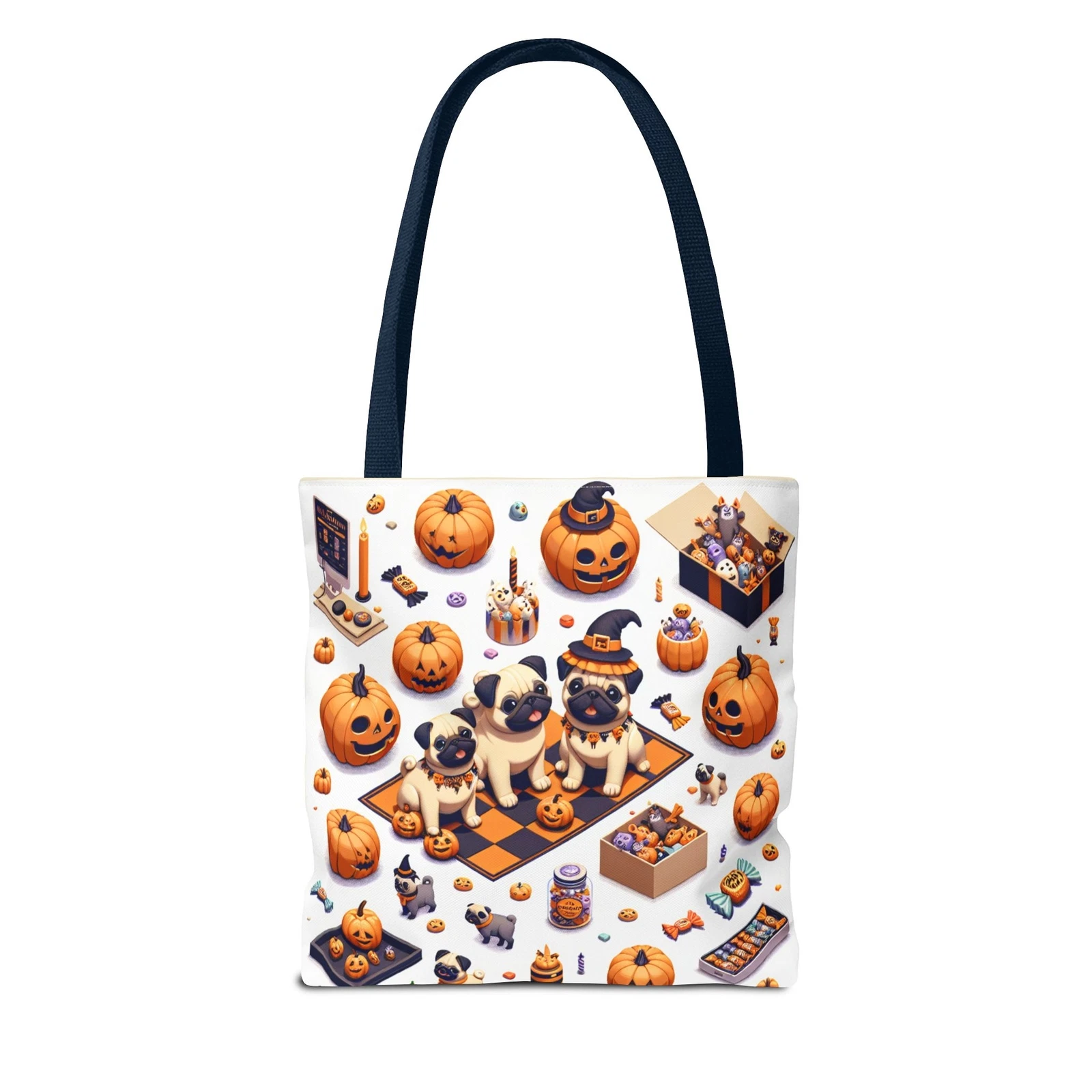 Halloween and Pugs Tote Bag