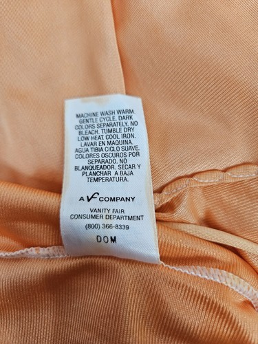 Vintage Vanity Fair Orange Slip Nightgown Nightie Size Medium Women's G44 - Picture 6 of 8