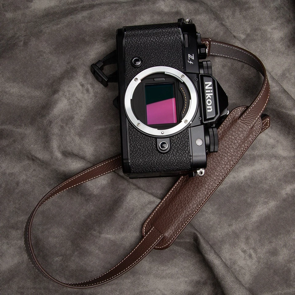 Correa de hombro ajustable de cuero genuino para el cuello de la cámara para Canon Nikon Sony etc. Foto 4 de 4