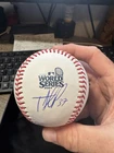 Teoscar Hernandez Autographed Rawlings 2024 World Series Baseball ! Fanatics