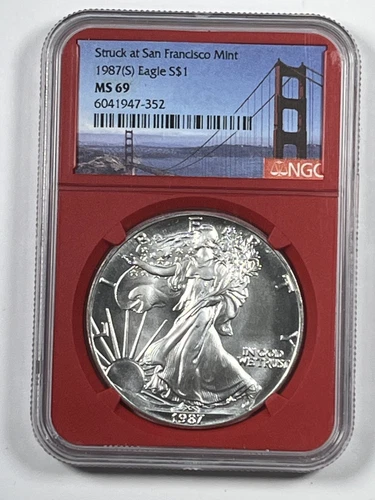 1987-S American Silver Eagle — photo from the most recent tracked eBay sale
