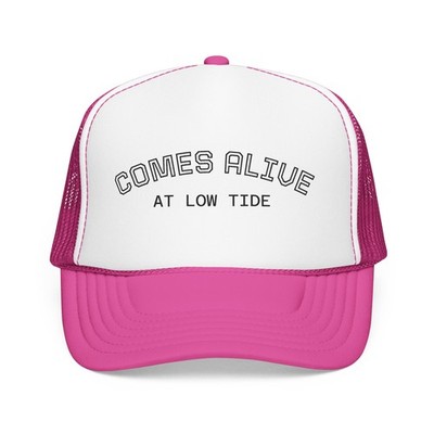 Comes Alive at Low Tide Foam Trucker Hat | Surf Nautical Cap Unisex