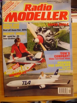 VINTAGE MODEL AIRCRAFT MAG RADIO MODELLER DECEMBER 1991 AZTEC TWO STEP PLANS