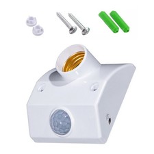 IP44 Auto Human Motion Sensor Detector Bulb Light Lamp Base Holder AC110-240V.