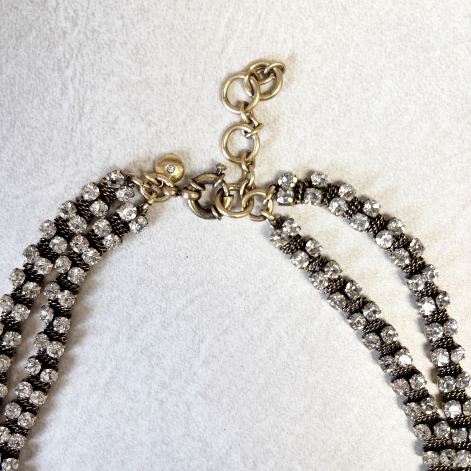 J.Crew Double Strand Crystal Statement Necklace A… - image 5