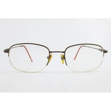 Flexon FX6 Capri Eyeglasses Frames Coffee Brown Metal Semi Rimless 53-20-145