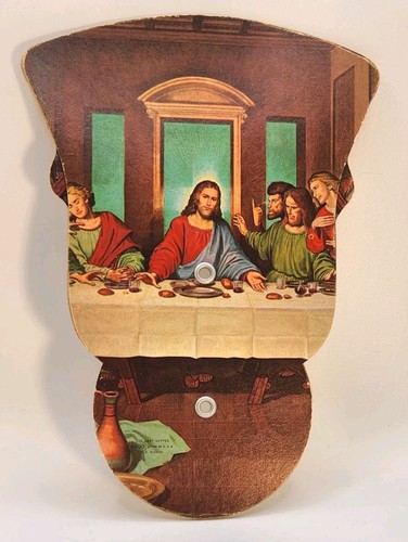 Last Supper Vtg. Trifold Hand Fan - Kearns Dykeman Chapel - Waterloo. Iowa. #112 - Picture 4 of 18