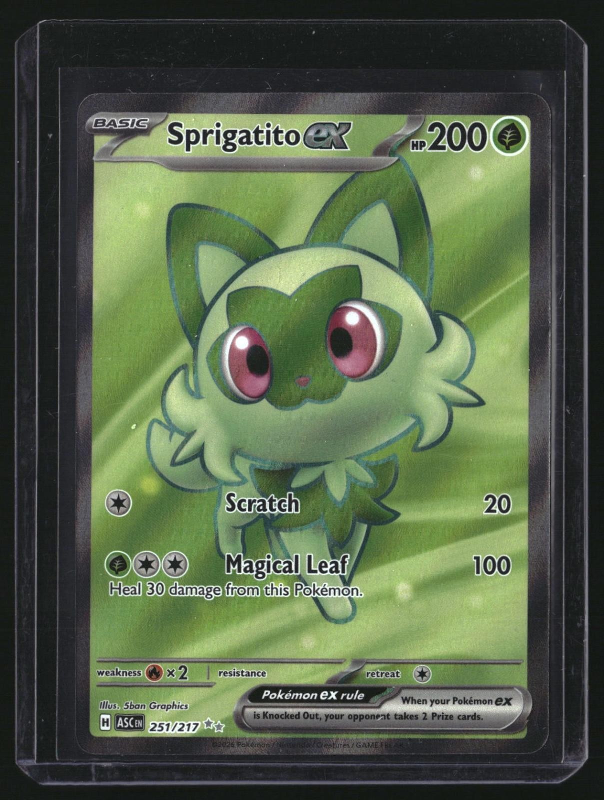 SPRIGATITO EX 251/217 ULTRA RARE ASCENDED HEROES POKEMON HOLO NEAR MINT