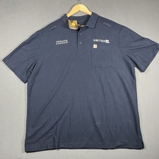 Carhartt Embroidered United Airlines Logo Polo Shirt Adult XL