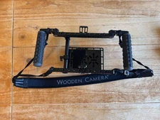 Wooden Camera Director's Cage v2 with V-Mount Battery Plate And Strap